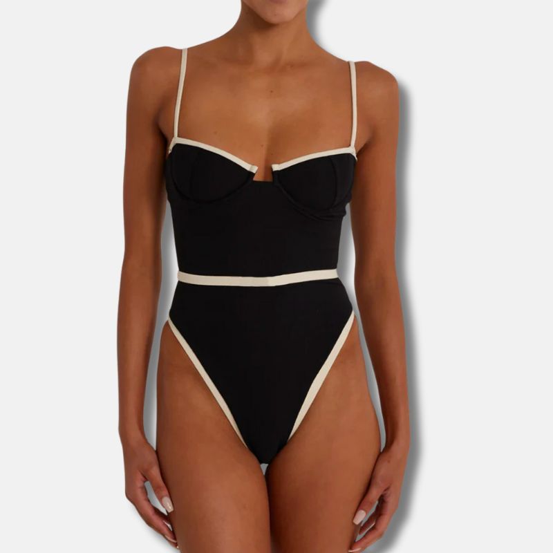 Kamila | Vintage Contrast Swimsuit