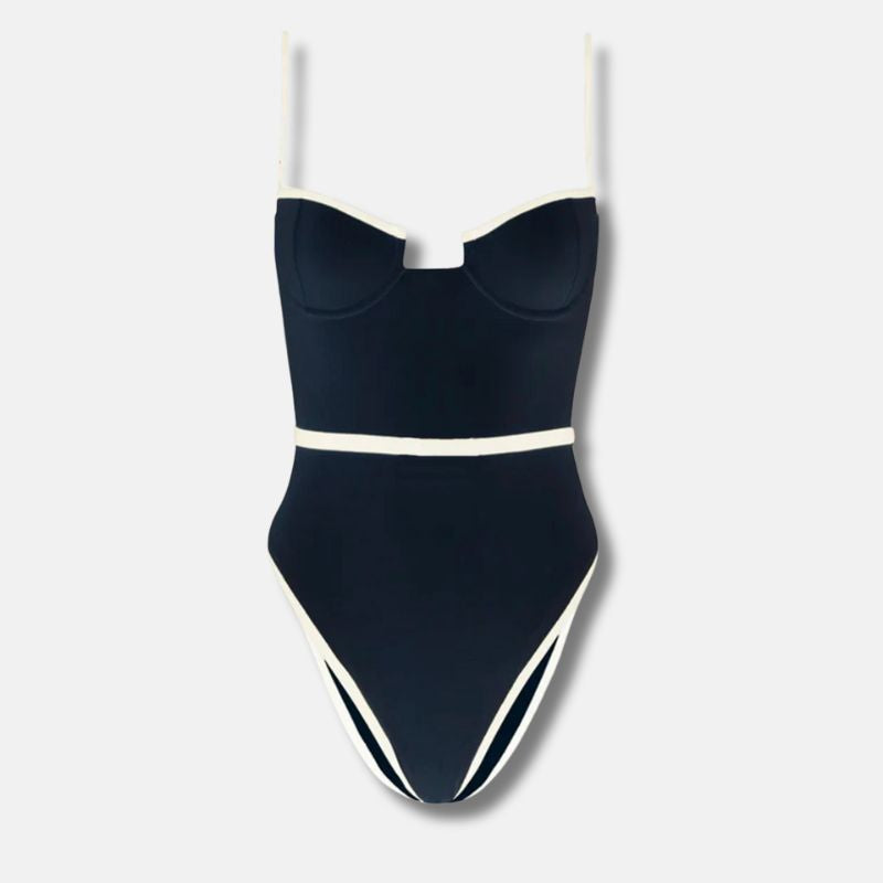 Kamila | Vintage Contrast Swimsuit