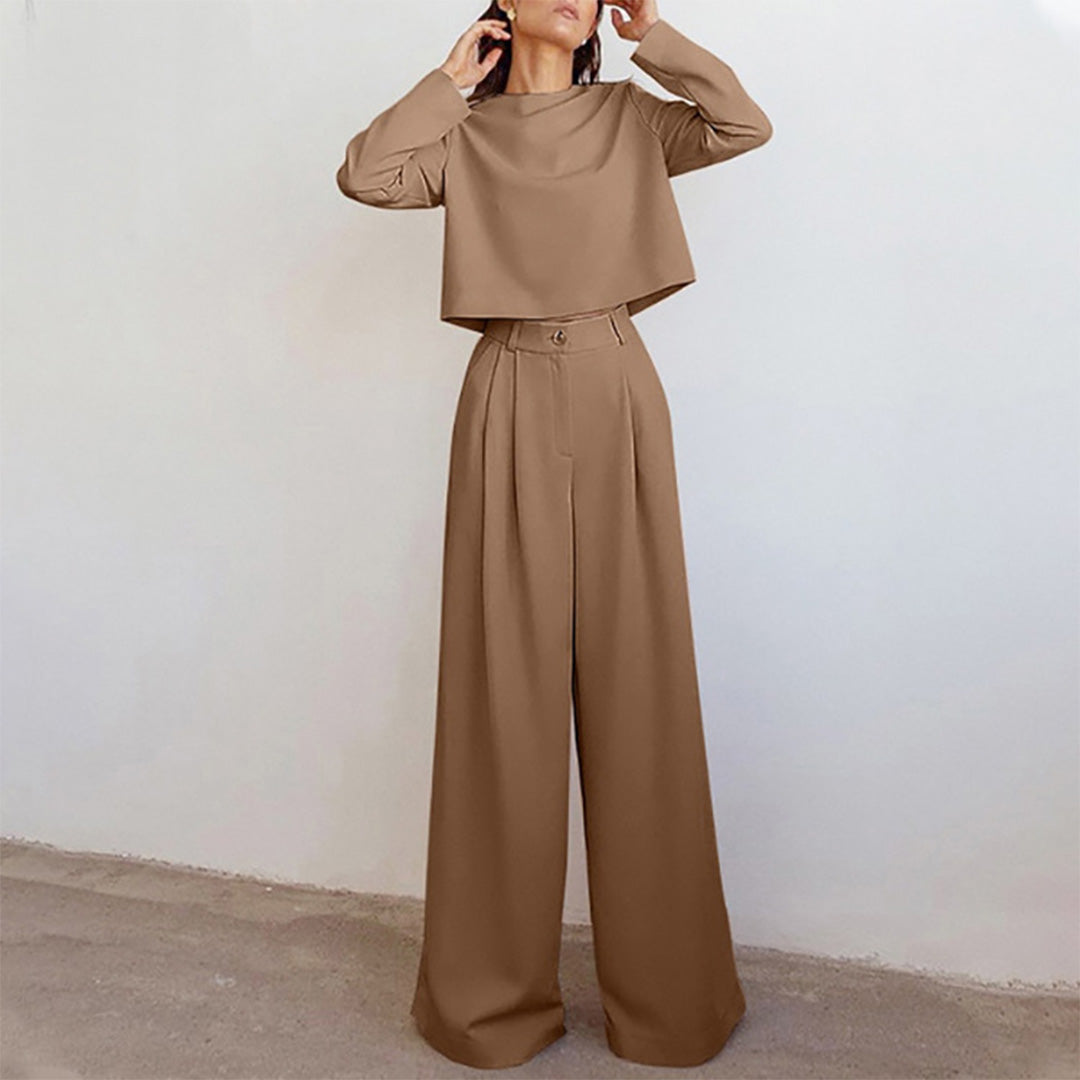Chique comfortabele dames set met elegante structuur
