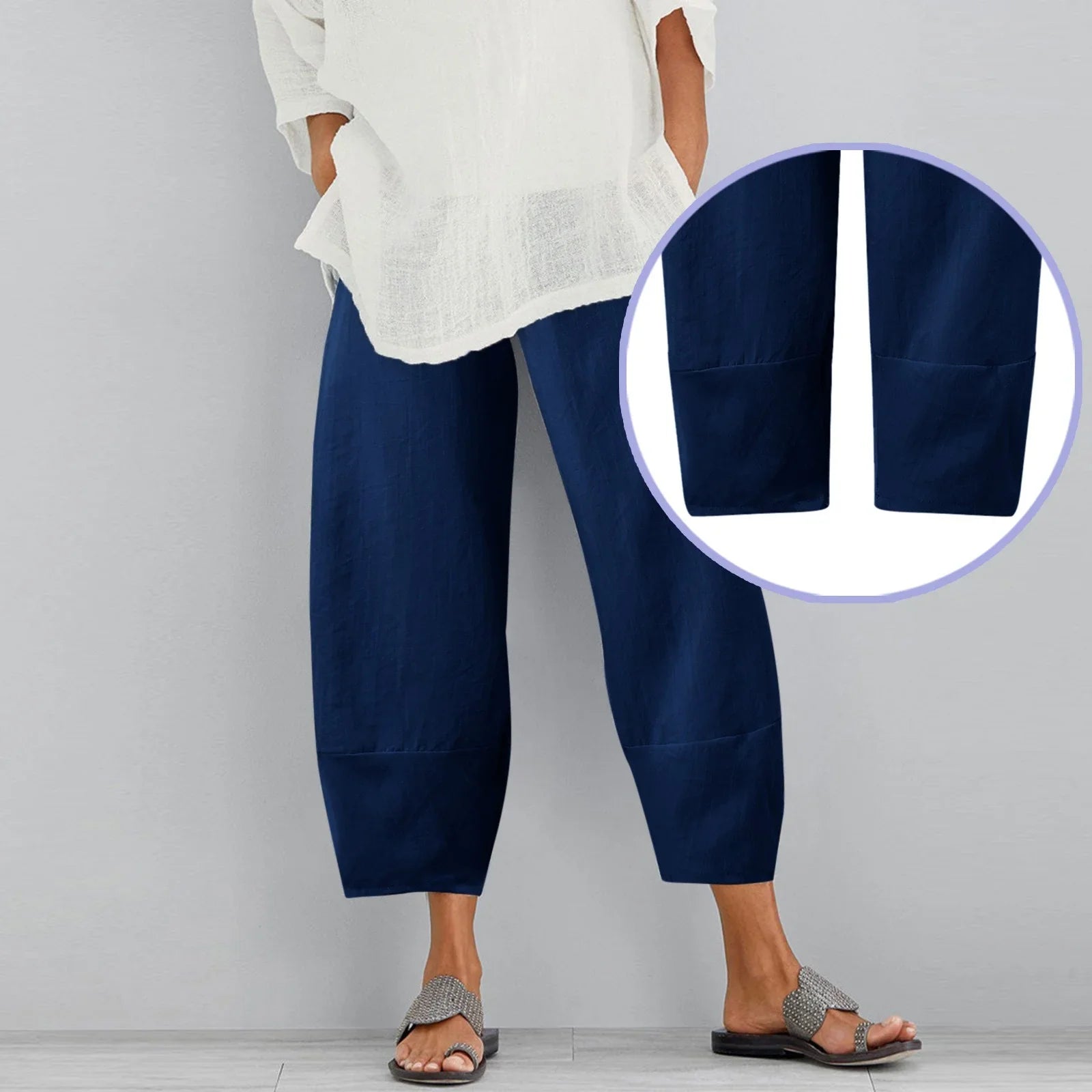Clara | Losvallende Linnen Broek voor Dames