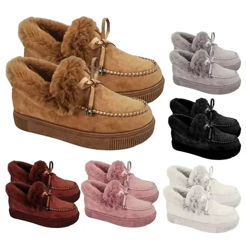 Warme Trendy Dames Pantoffels Met Bontvoering