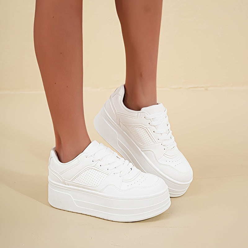 Hanya | Witte Plateau Sneakers met Streetstyle Edge