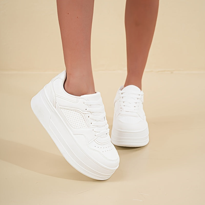 Hanya | Witte Plateau Sneakers met Streetstyle Edge