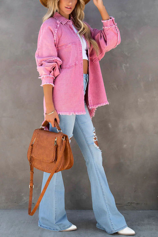 Trendy speelse dames corduroy jas
