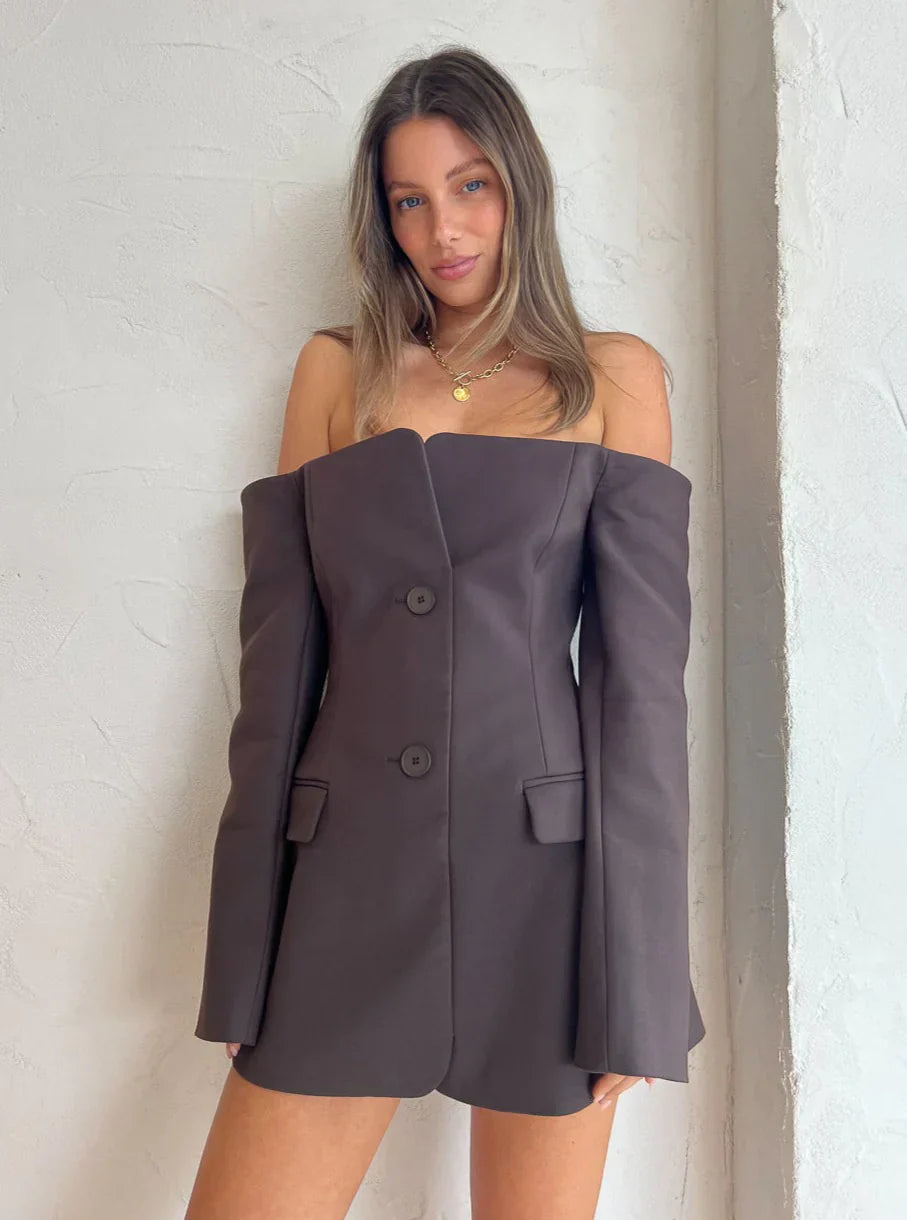 Ellianna | Off-Shoulder Blazer Jurk