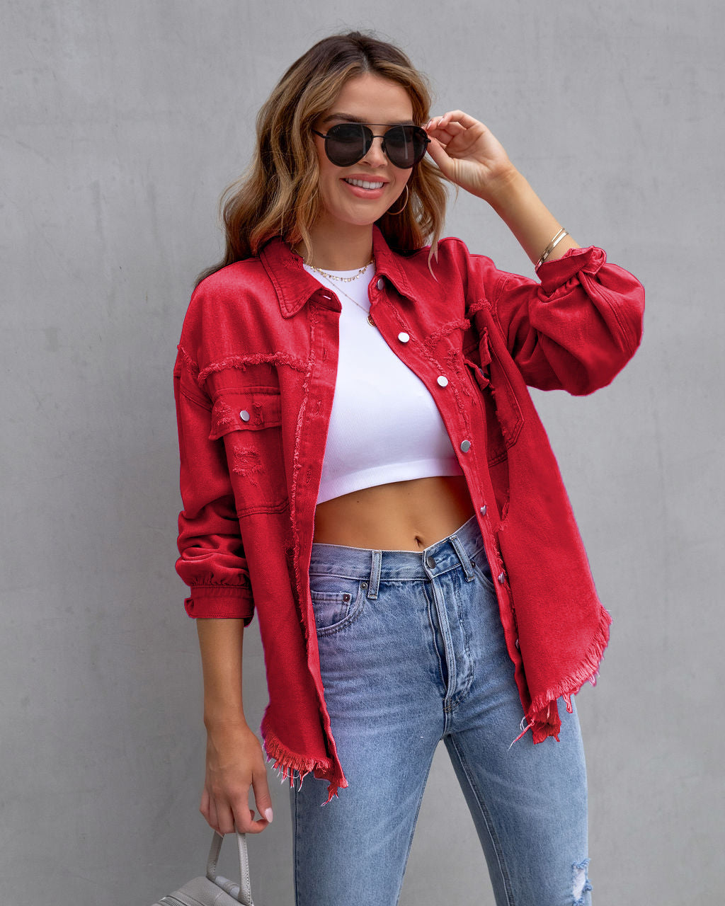 Valerie | Casual Ripped Shirt Jacket