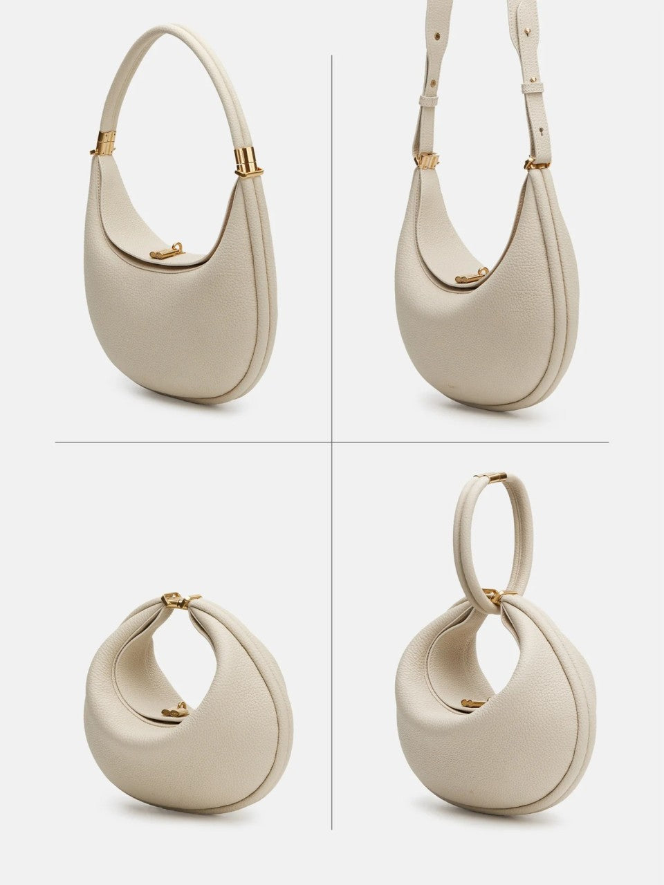 Thonia | Minimalistische Halvemaan Schoudertas