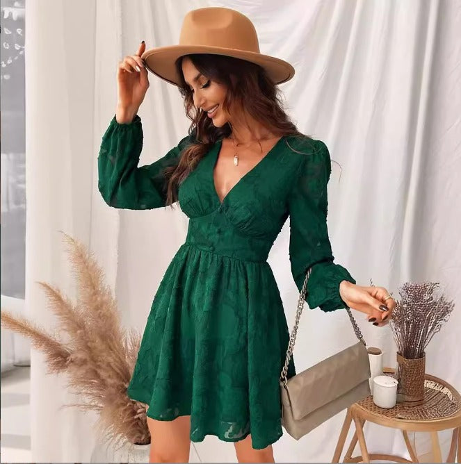 Susan | Elegante V-Hals Mini Jurk