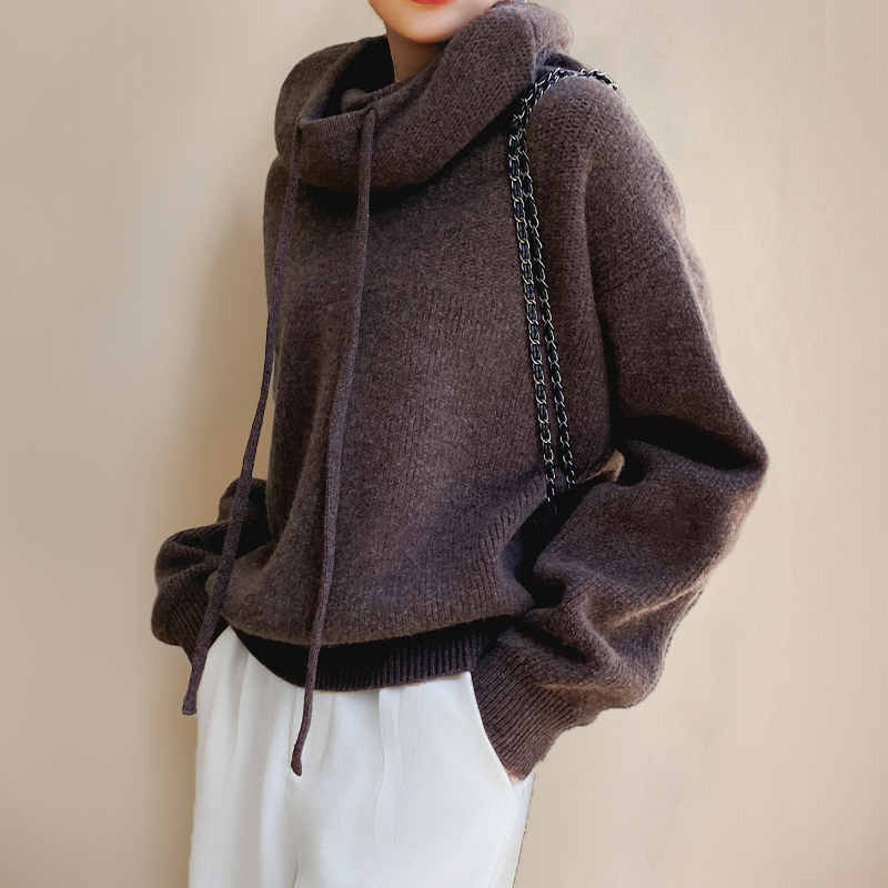 Gebreide Oversized Hoodie met Capuchon