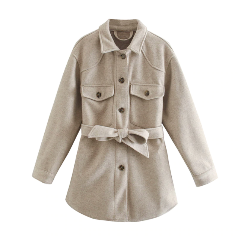 Elegante Warme Dames Jas met Knopen
