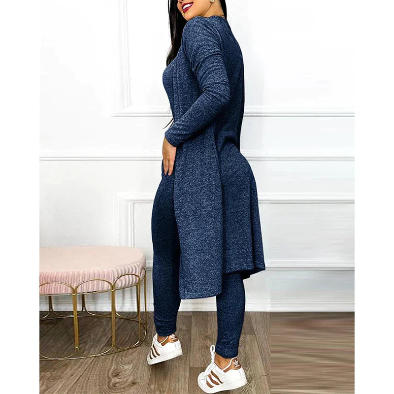 Comfortabele Dames 3-Delige Loungewear Set met Vest