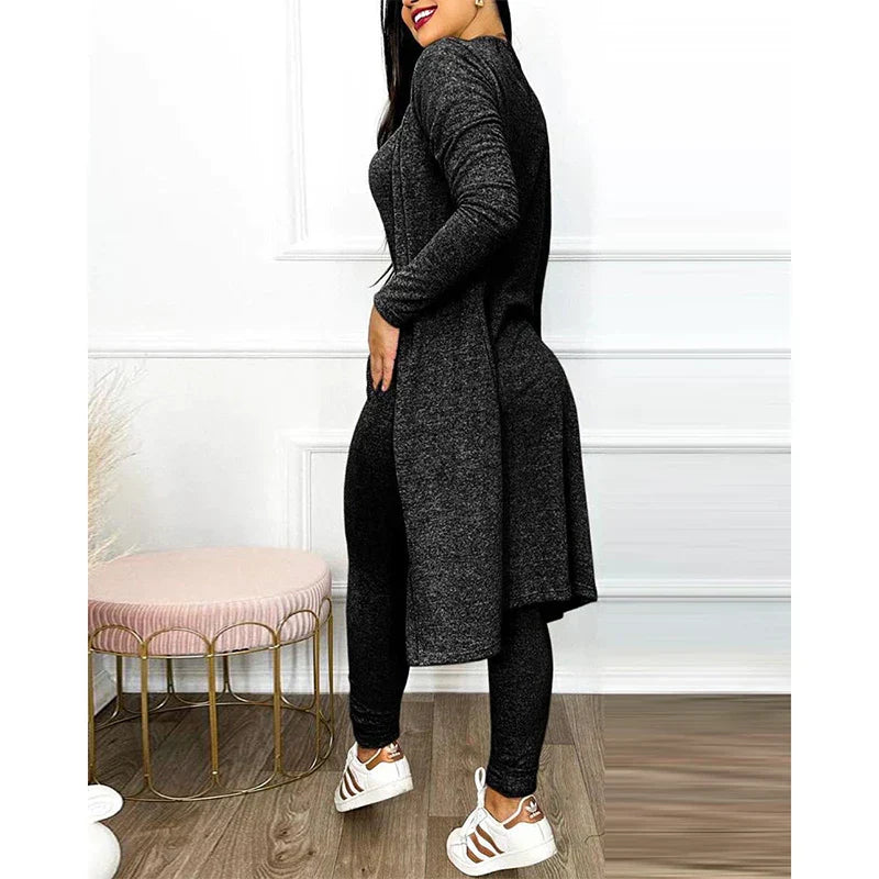 Comfortabele Dames 3-Delige Loungewear Set met Vest
