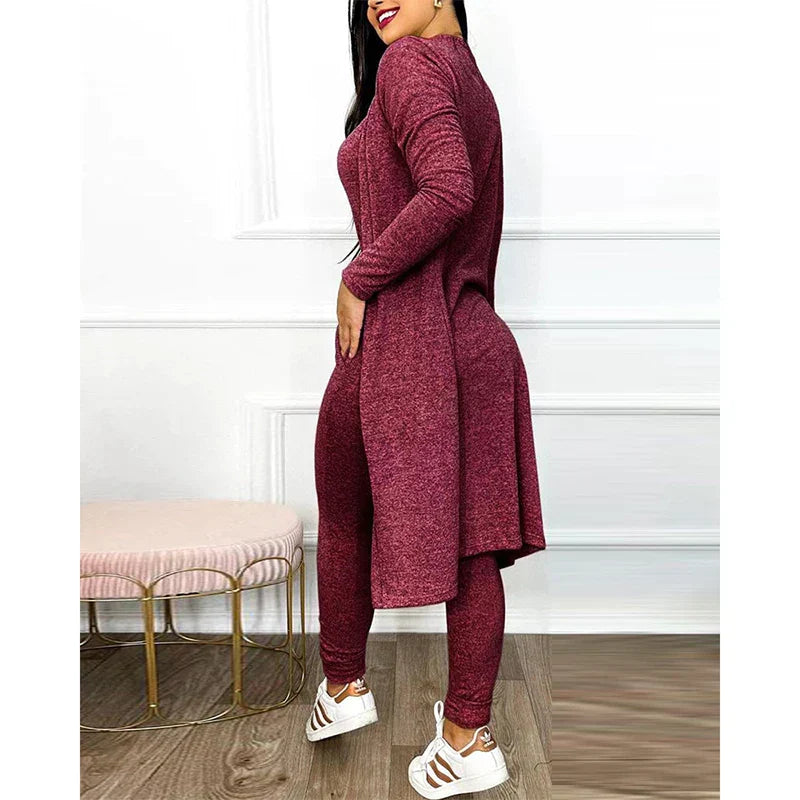 Comfortabele Dames 3-Delige Loungewear Set met Vest