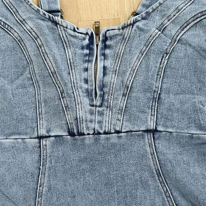 Ovia | Denim Midi-Jurk