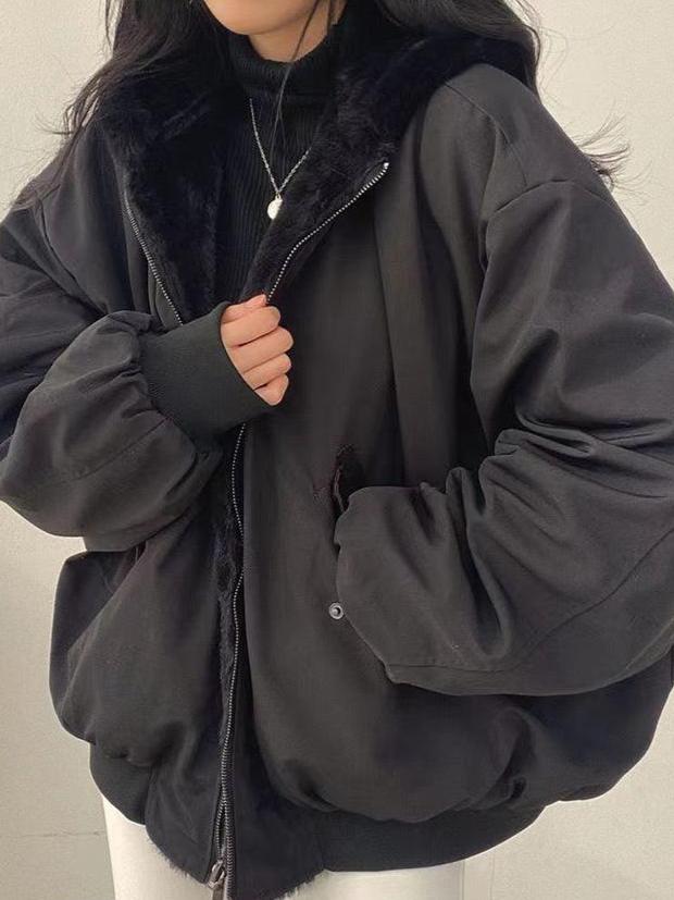 Warme oversized fleece jas voor vrouwen