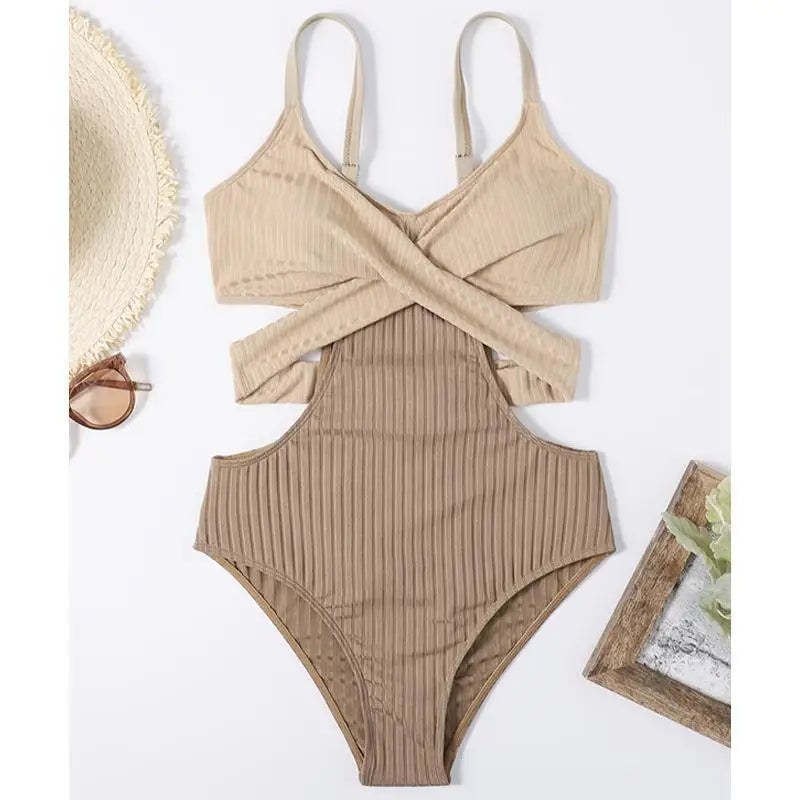 Malia | Ribbed Cut-Out Swimsuit
