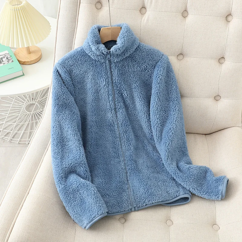 Zacht Warme Dames Fleece Vest met Hoge Kraag en Rits