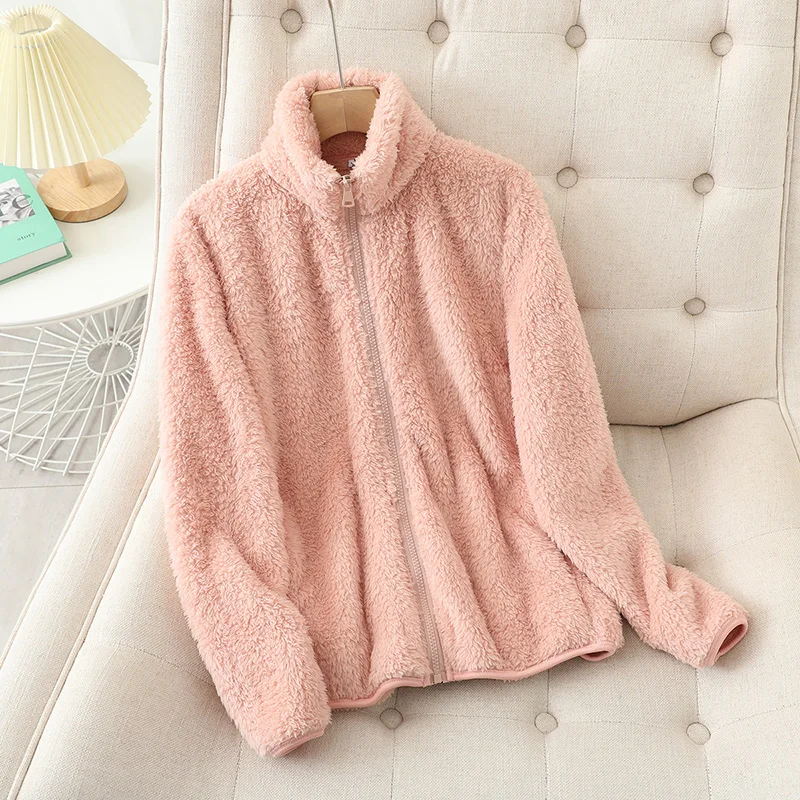 Zacht Warme Dames Fleece Vest met Hoge Kraag en Rits
