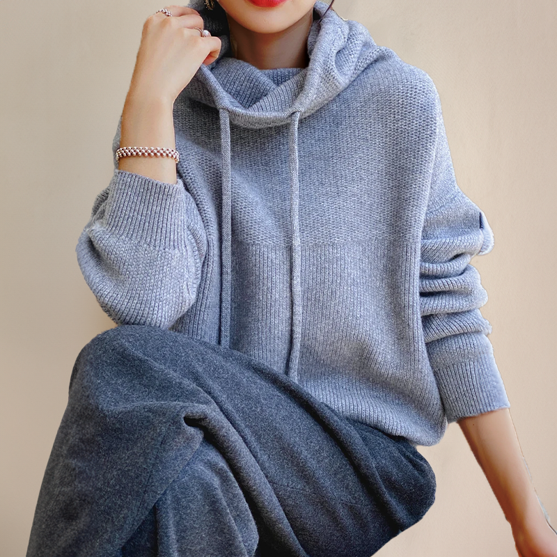 Gebreide Oversized Hoodie met Capuchon