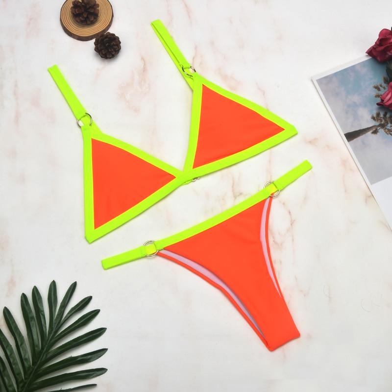 Lanie | Sporty Bikini met Ringdetails en Triangel Top