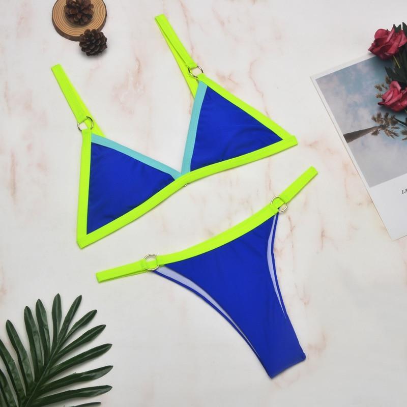 Lanie | Sporty Bikini met Ringdetails en Triangel Top
