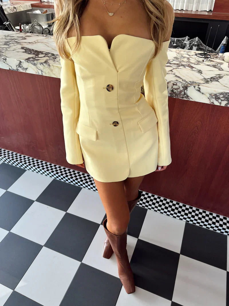 Ellianna | Off-Shoulder Blazer Jurk