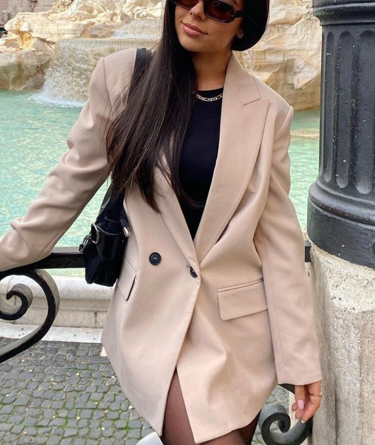 Elegante Trendy Dames Blazer met Zakken