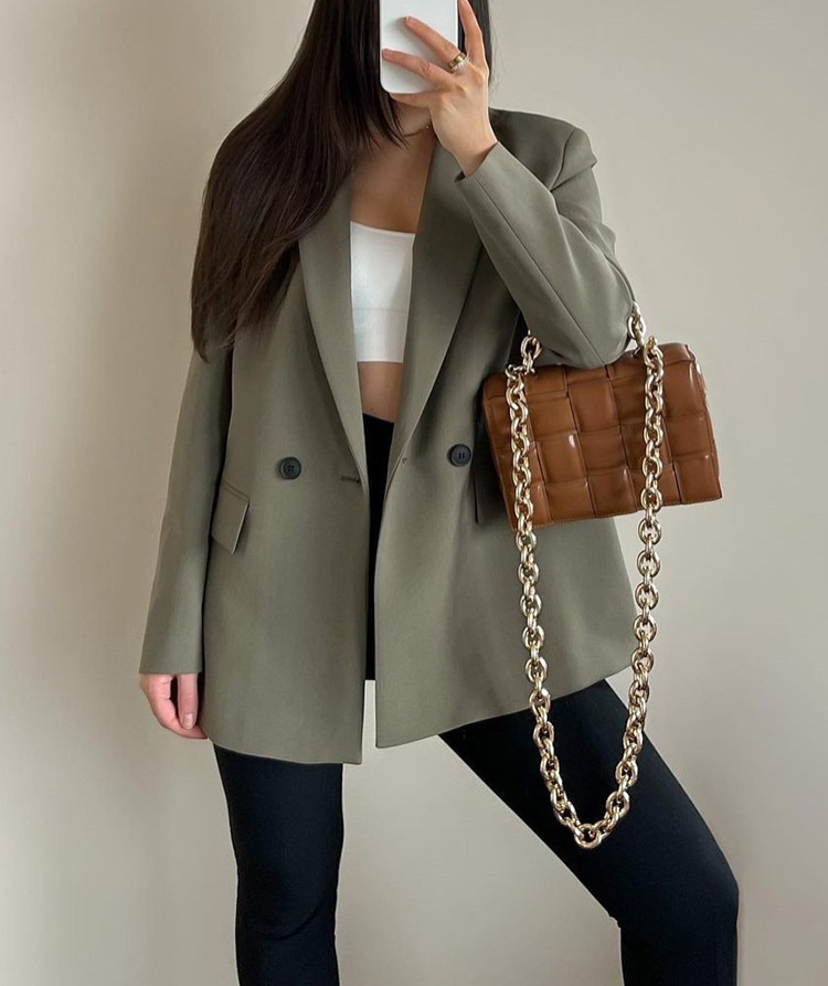 Elegante Trendy Dames Blazer met Zakken