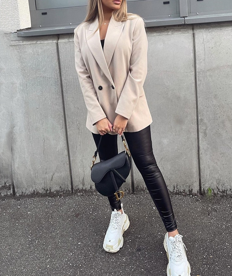 Elegante Trendy Dames Blazer met Zakken