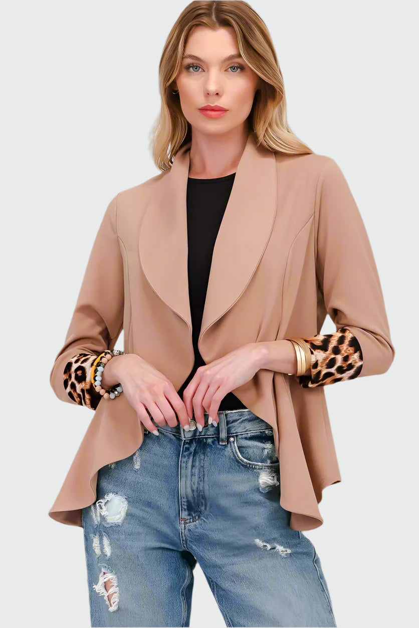 Taura | Casual Blazer met Panterdetail