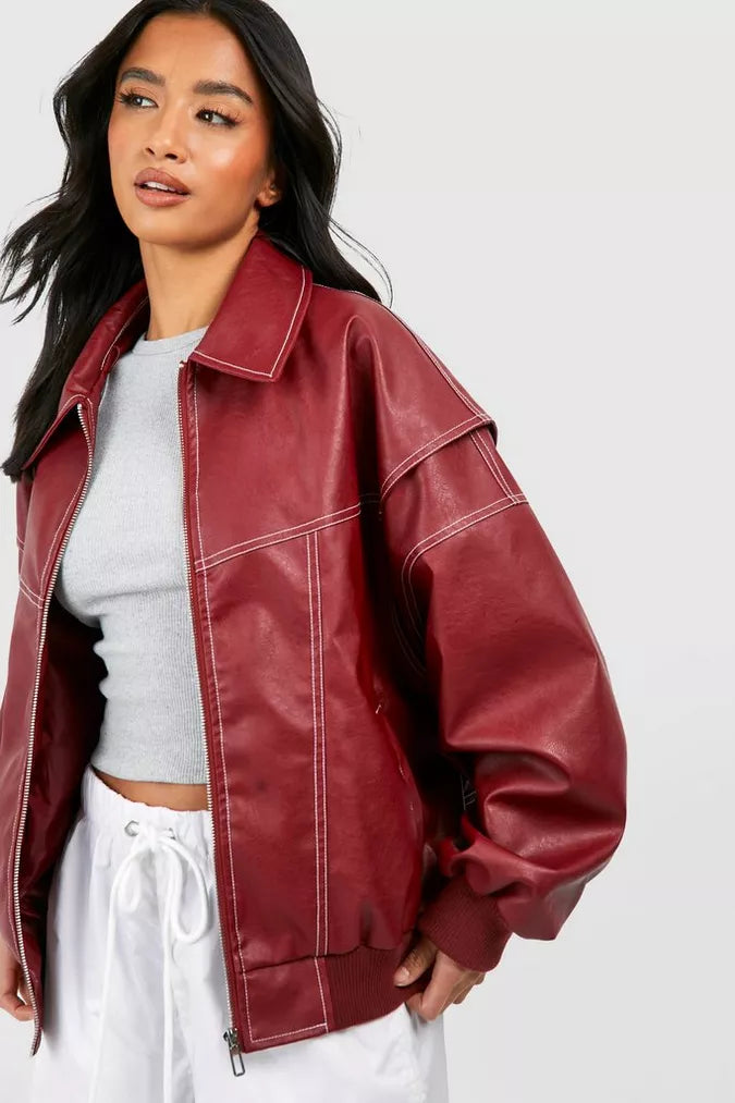 Anne | Trendy Oversized Leren Jas