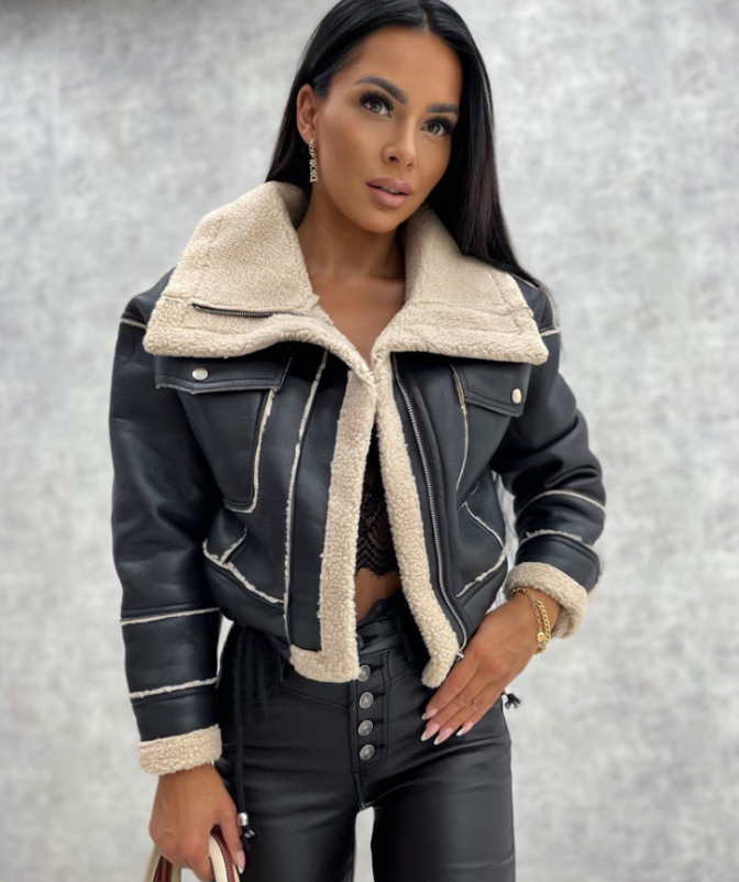 Trendy Dames Jas Met Warme Voering
