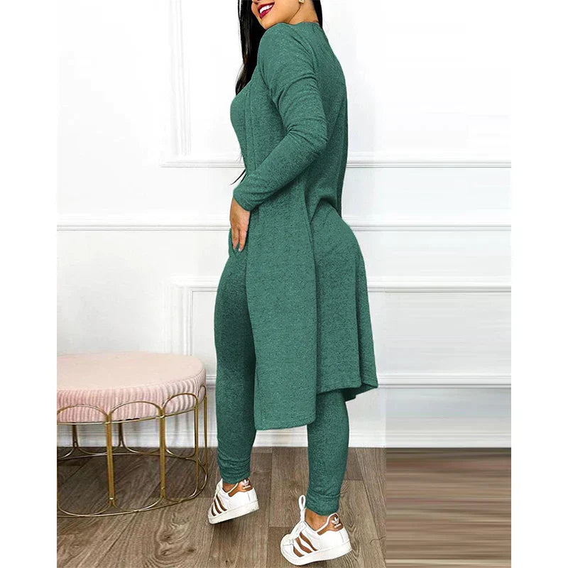 Comfortabele Dames 3-Delige Loungewear Set met Vest