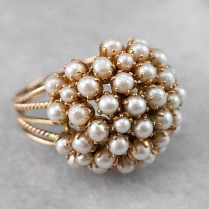 Ring met Ingebedde Parels