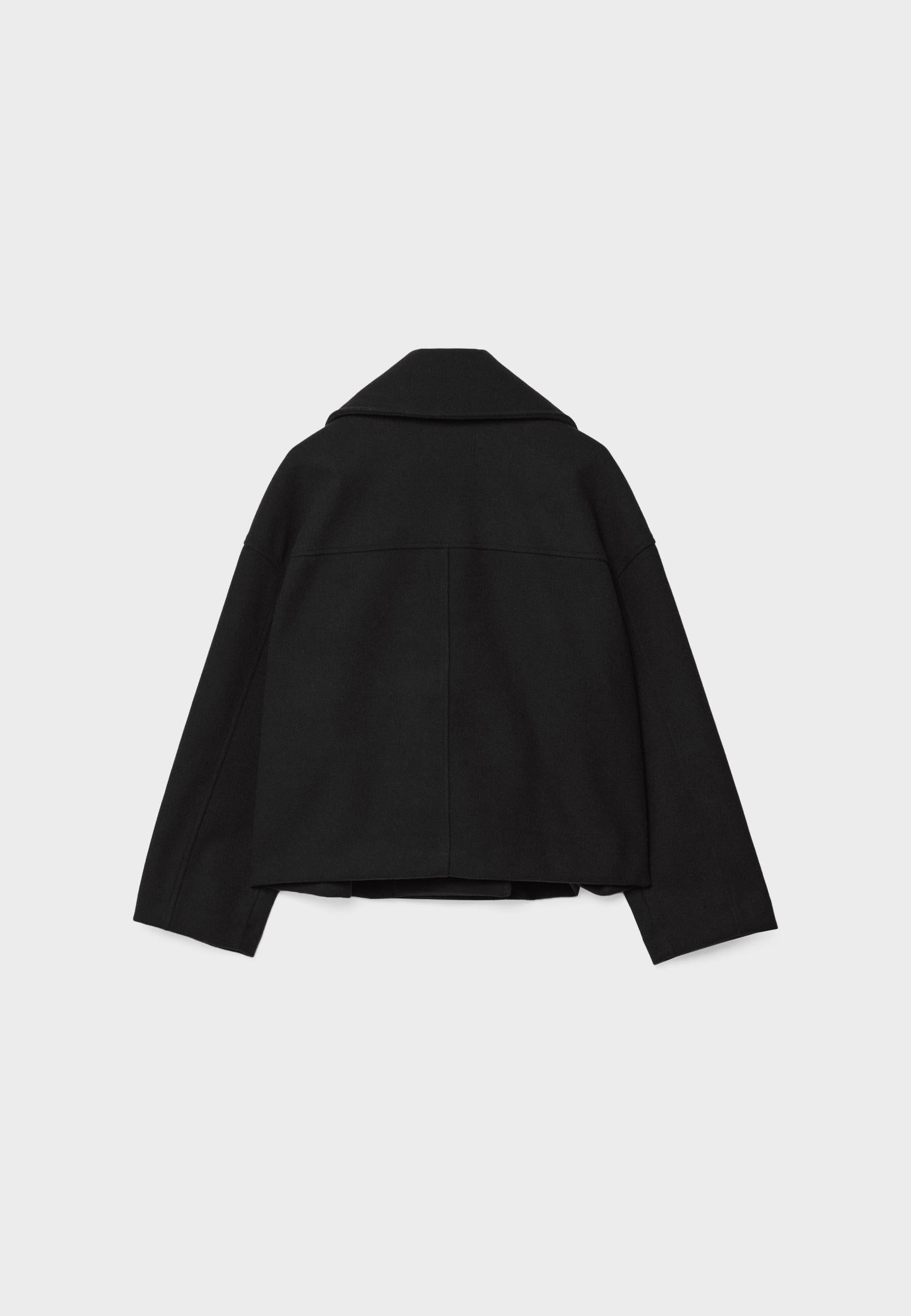 Korte Dames Peacoat Jas met Oversized Look