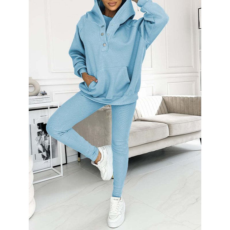 Oversized Dames 3-Delige Loungewear Set met Hoodie