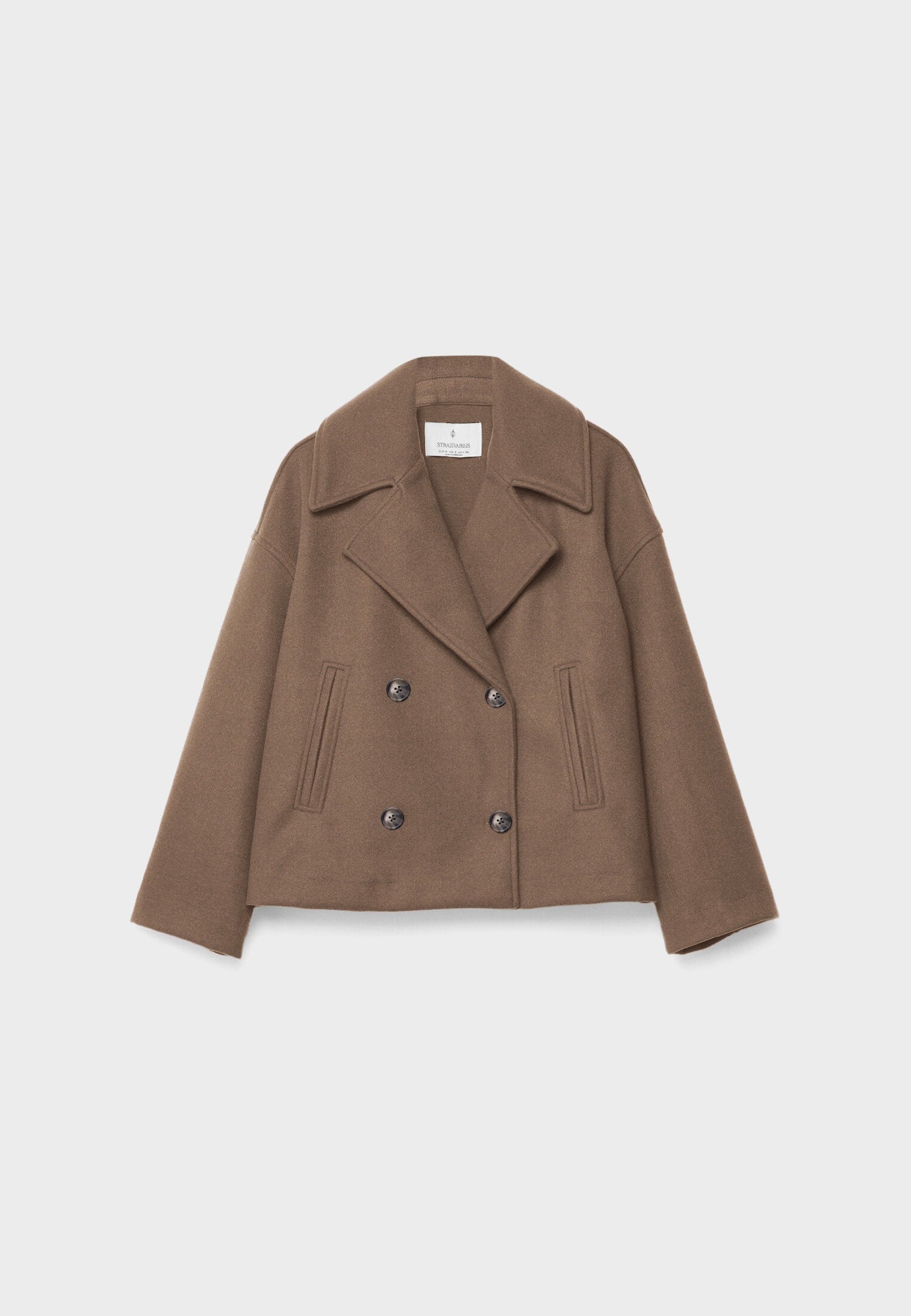Korte Dames Peacoat Jas met Oversized Look