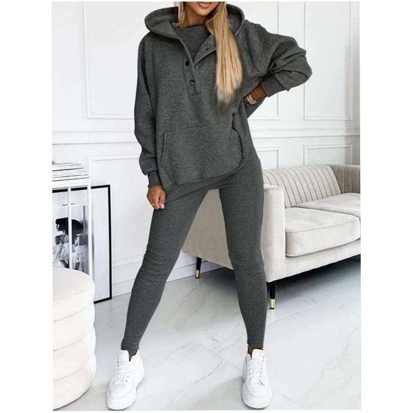 Oversized Dames 3-Delige Loungewear Set met Hoodie