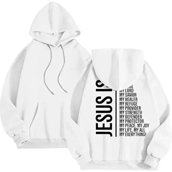 Oversized Jesus Dames Hoodie met Print