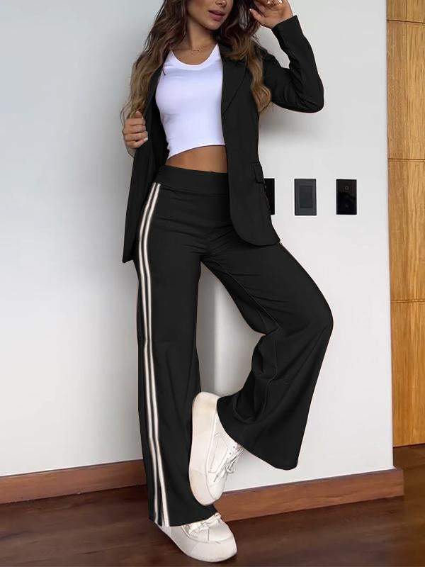 Arlette | Sportieve Co-Ord Set met Blazer en Wijde Broek