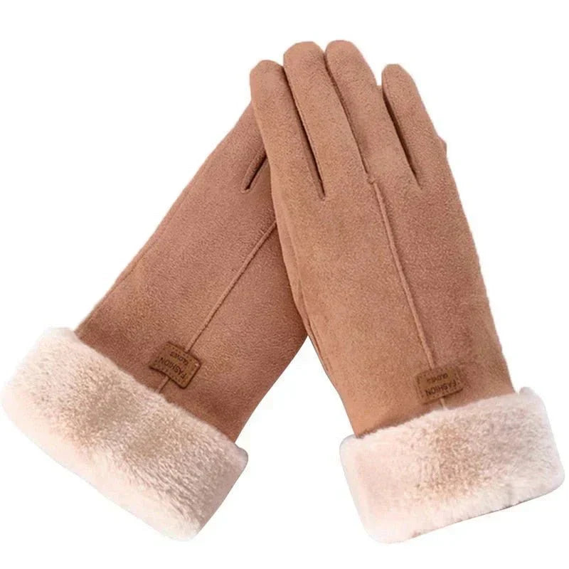 Geisoleerde Waterdichte Handschoenen met Bonten Rand