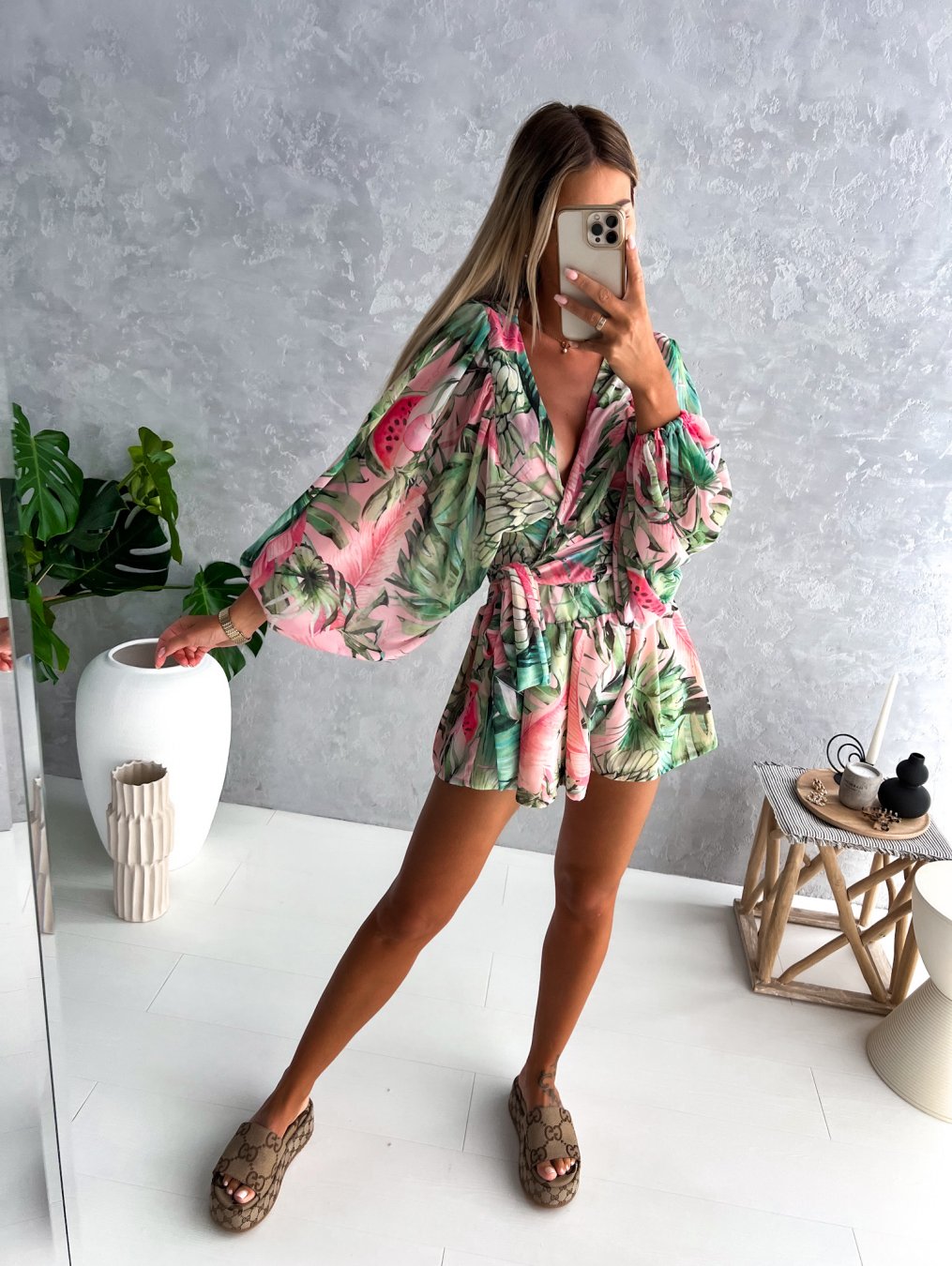 Anthonia | Zomerse Two-Piece Set met Tropische Print