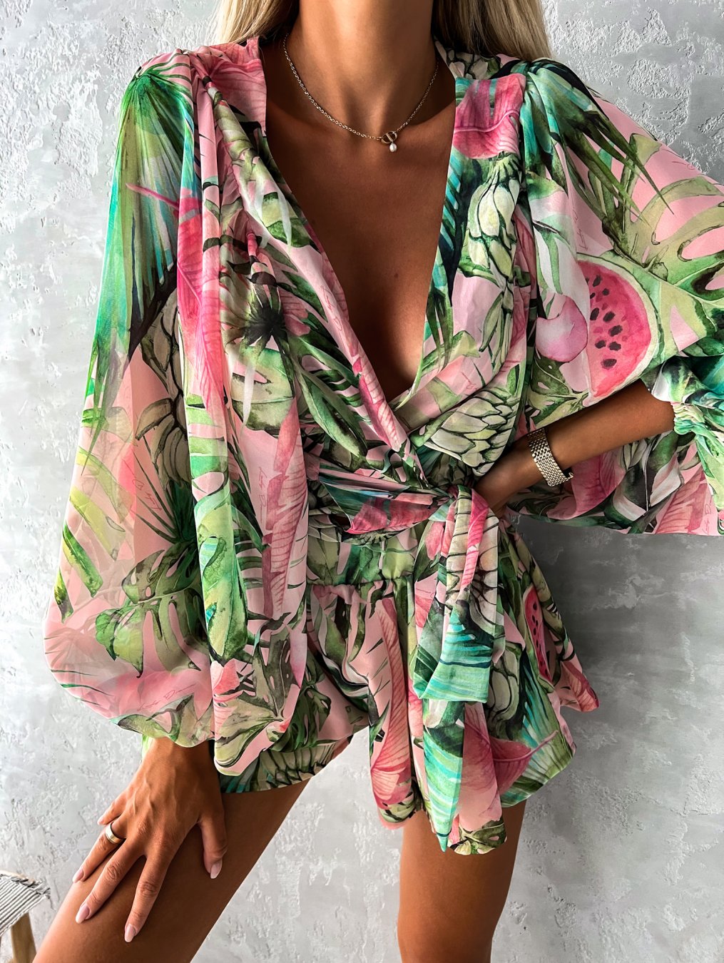 Anthonia | Zomerse Two-Piece Set met Tropische Print