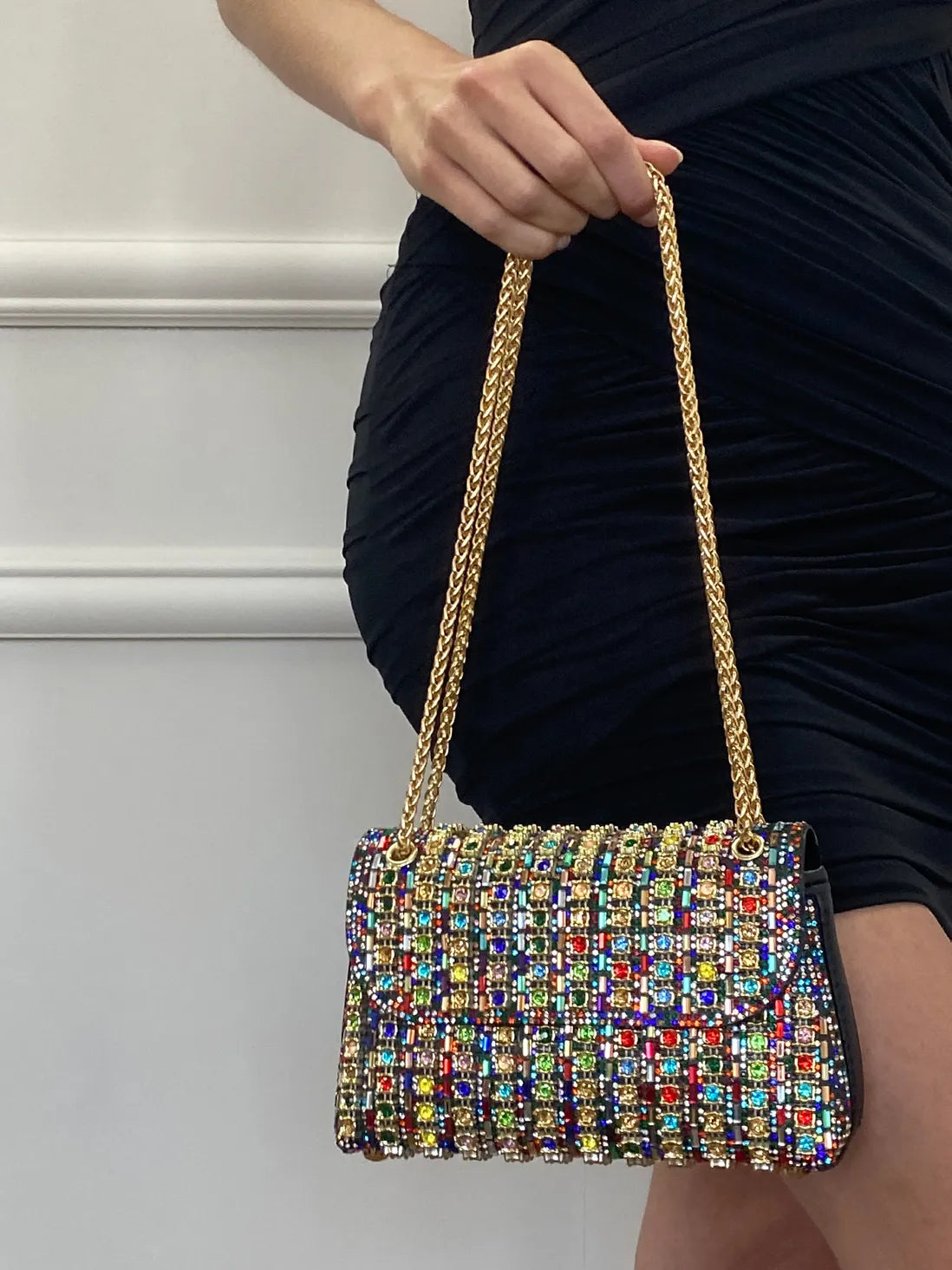 Tadea | Statement Schoudertas met Strass Mozaïek
