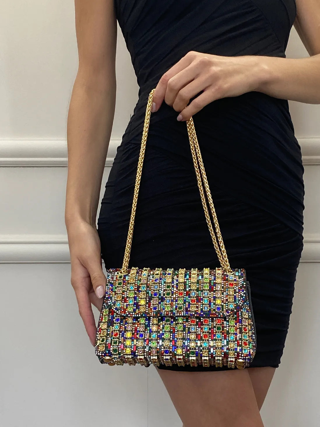 Tadea | Statement Schoudertas met Strass Mozaïek