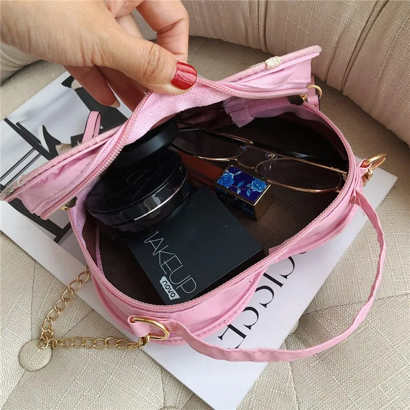 Lanza | Hartvormige Crossbody met Bloemenborduursel