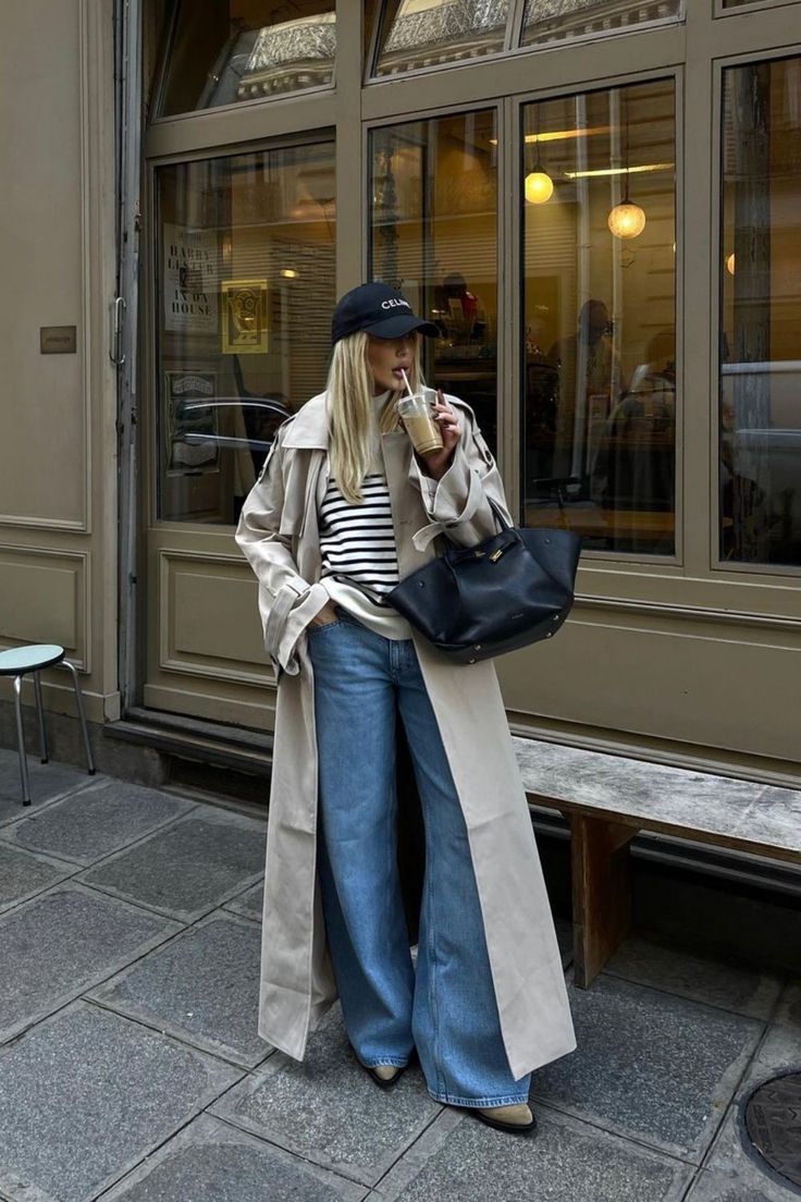 Stijlvolle Maxi Dames Trenchcoat met Knoopsluiting en Ceintuur