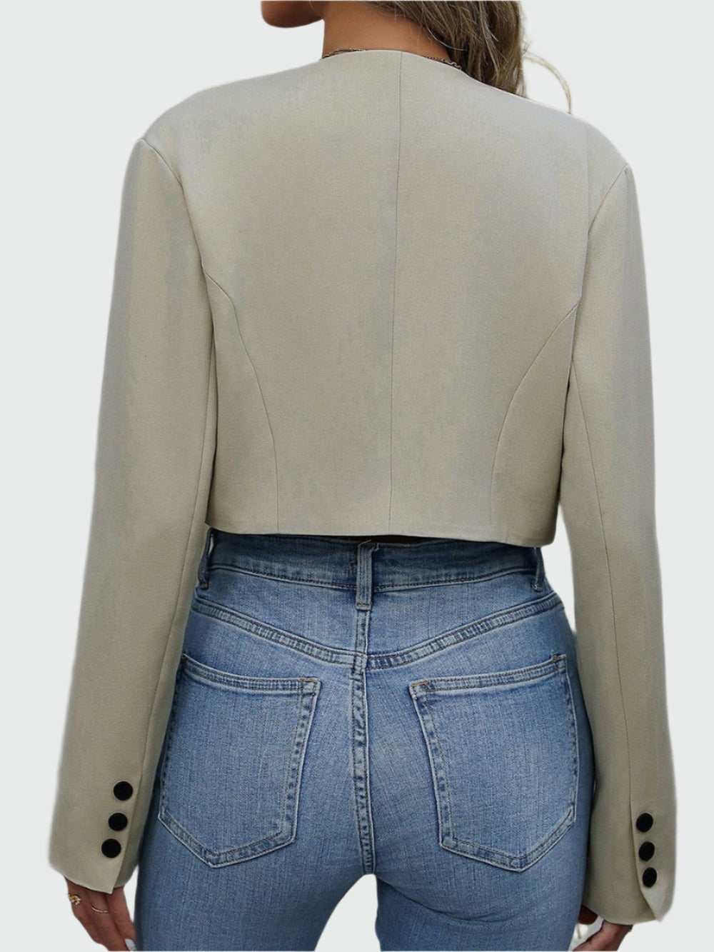 Tegan | Cropped Blazer met Asymmetrische Sluiting