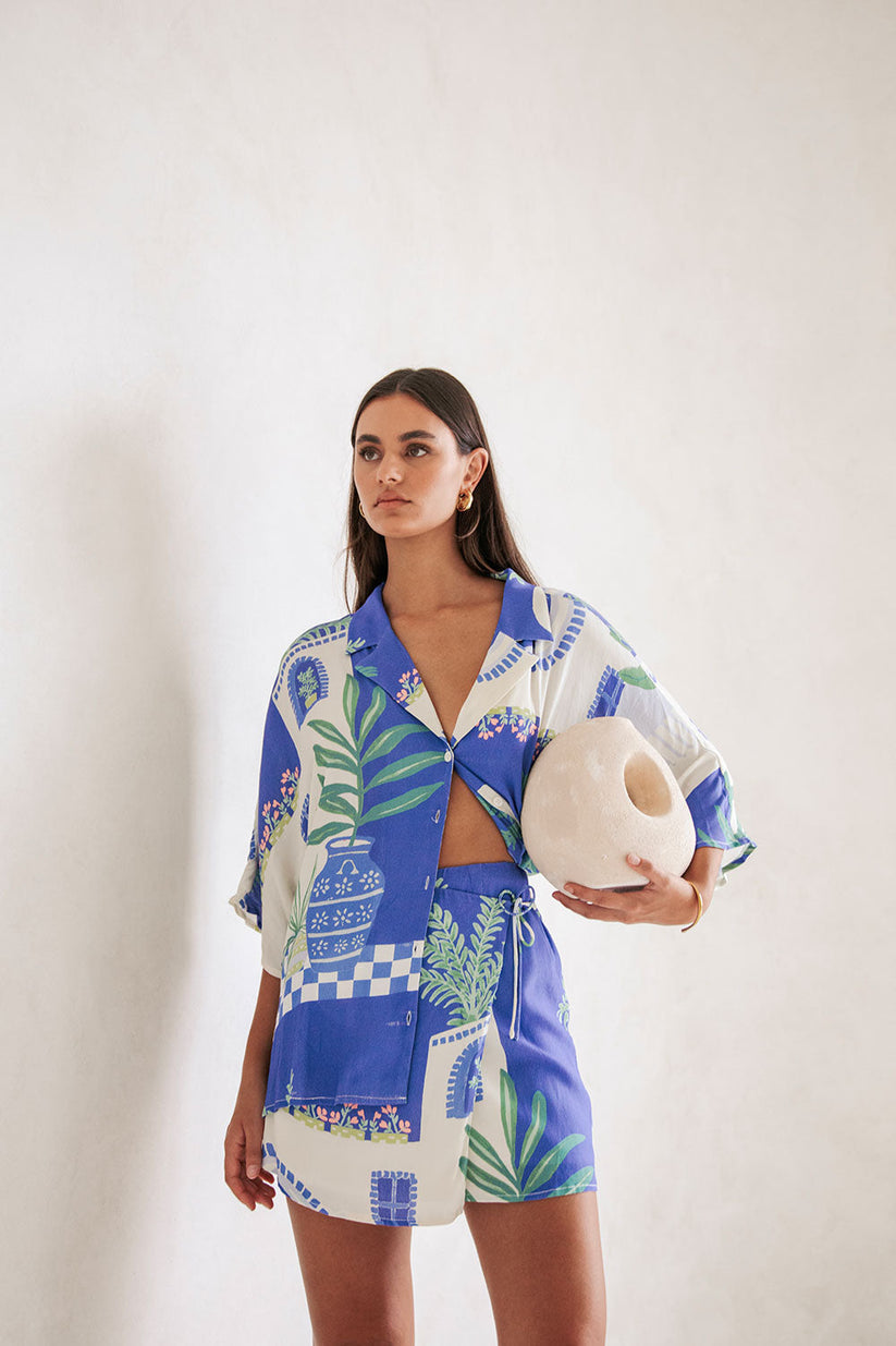 Daelia | Zomerse Two-Piece Set met Botanische Print
