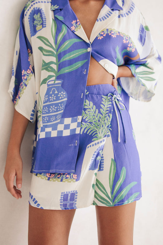 Daelia | Zomerse Two-Piece Set met Botanische Print